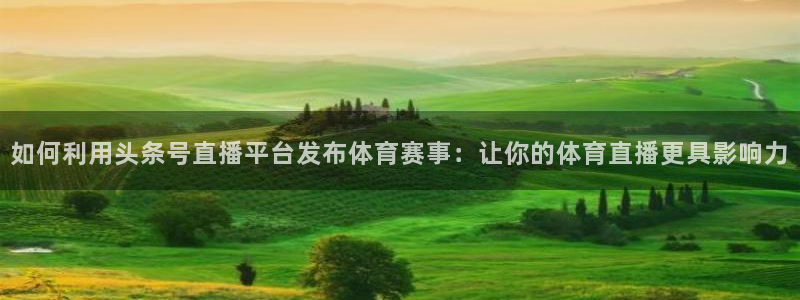 如何利用头条号直播平台发布体育赛事：让你的体育直播更具影响力